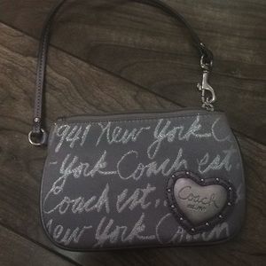 Coach silver wristlet